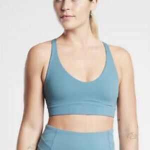 Athleta Piroette 7/8 Teal Tight and Solace Bra. Excellent!  barely worn! Bra A-C